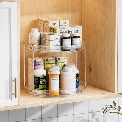 2 Tier Lazy Susan Turntable Organizer