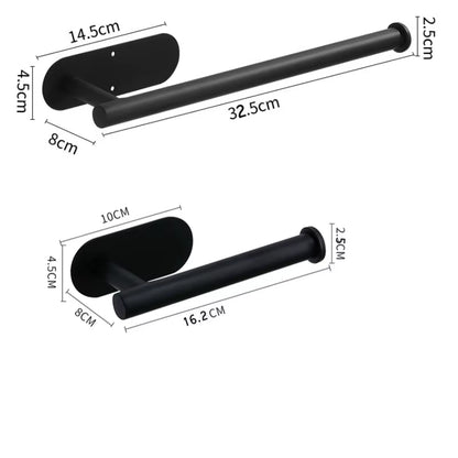 Stainless Steel Wall-Mounted Adhesive Paper, Towel and Plastic Holder