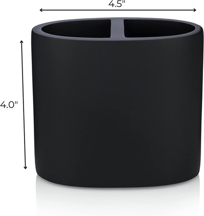 Matte Black Toothbrush Holder for Countertops