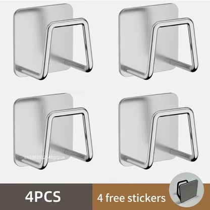 Stainless Steel Sink Sponge Rack - Draining Organizer for Kitchen Supplies (1/3/6 Pcs)