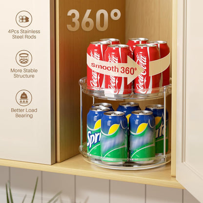 2 Tier Lazy Susan Turntable Organizer