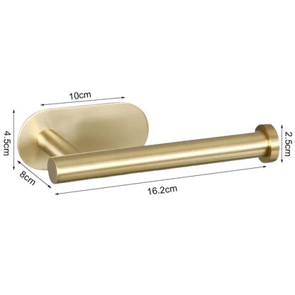 Stainless Steel Wall-Mounted Adhesive Paper, Towel and Plastic Holder