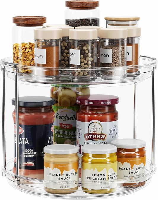 2 Tier Lazy Susan Turntable Organizer