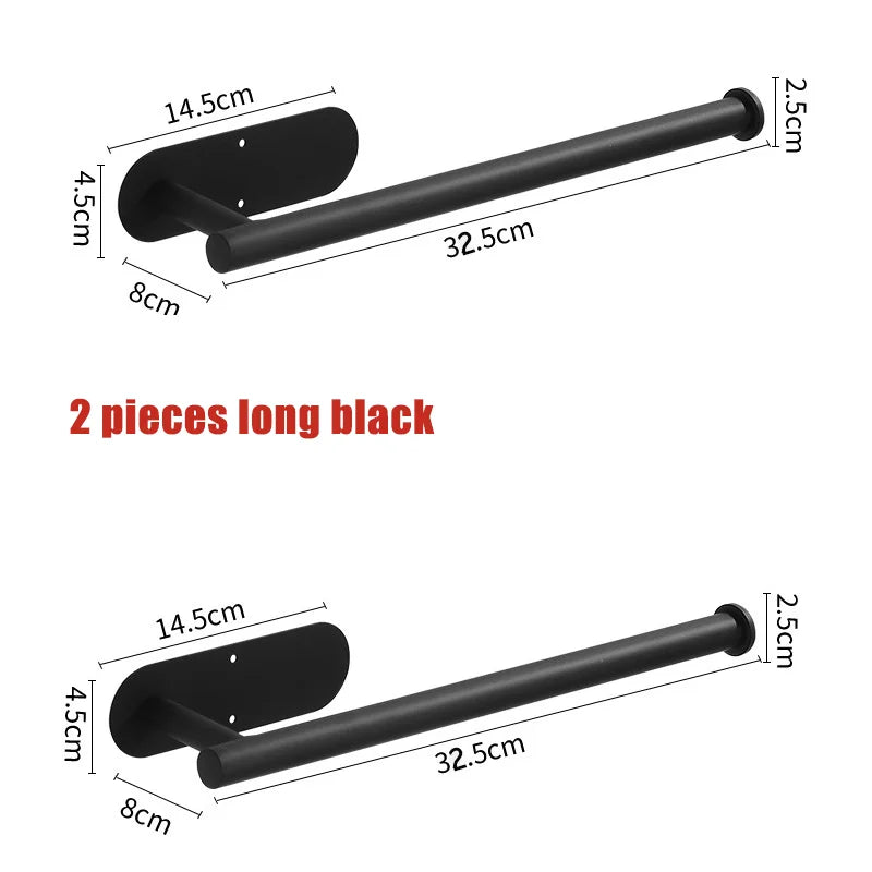 Stainless Steel Wall-Mounted Adhesive Paper, Towel and Plastic Holder