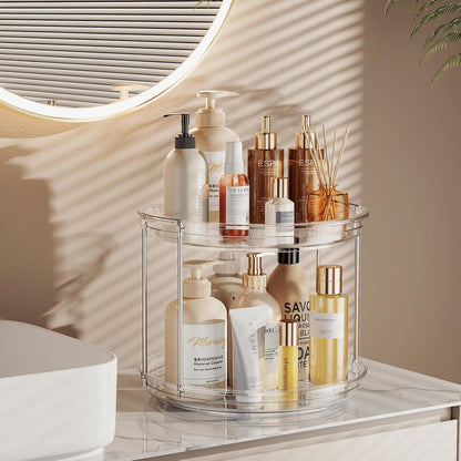 2 Tier Lazy Susan Turntable Organizer