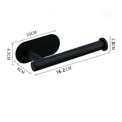 Stainless Steel Wall-Mounted Adhesive Paper, Towel and Plastic Holder