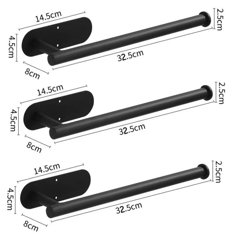 Stainless Steel Wall-Mounted Adhesive Paper, Towel and Plastic Holder