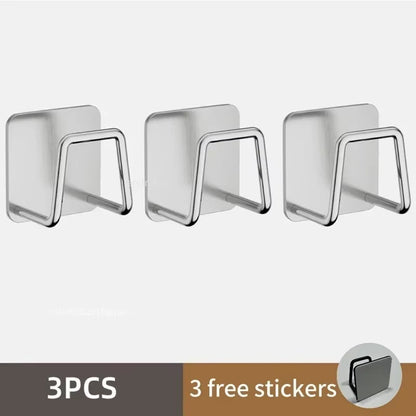 Stainless Steel Sink Sponge Rack - Draining Organizer for Kitchen Supplies (1/3/6 Pcs)