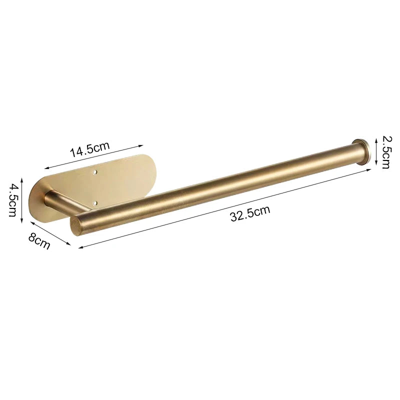 Stainless Steel Wall-Mounted Adhesive Paper, Towel and Plastic Holder