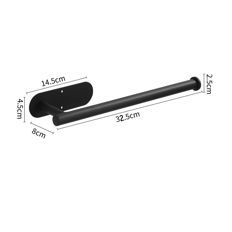 Stainless Steel Wall-Mounted Adhesive Paper, Towel and Plastic Holder