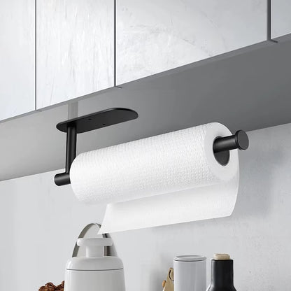 Stainless Steel Wall-Mounted Adhesive Paper, Towel and Plastic Holder