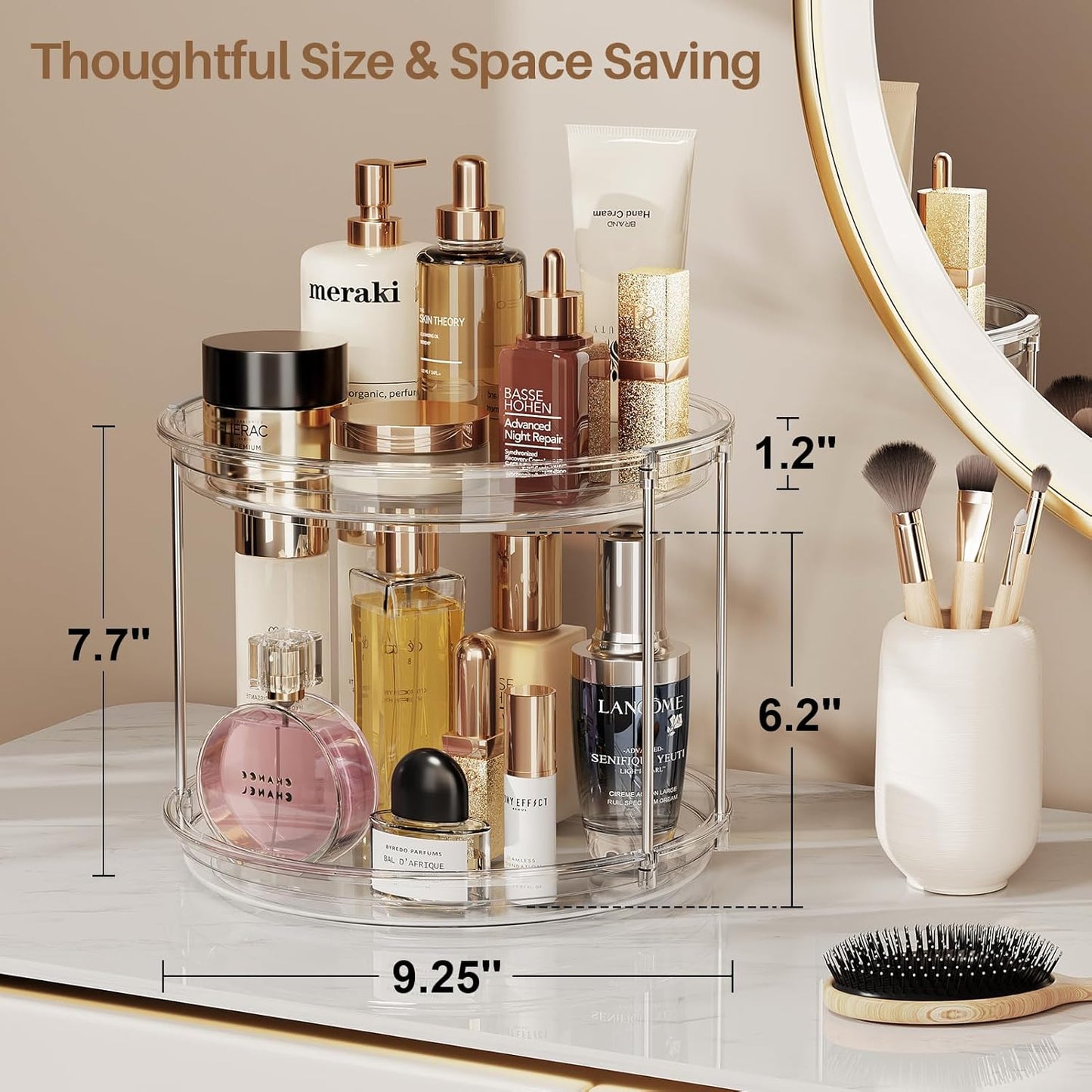 2 Tier Lazy Susan Turntable Organizer