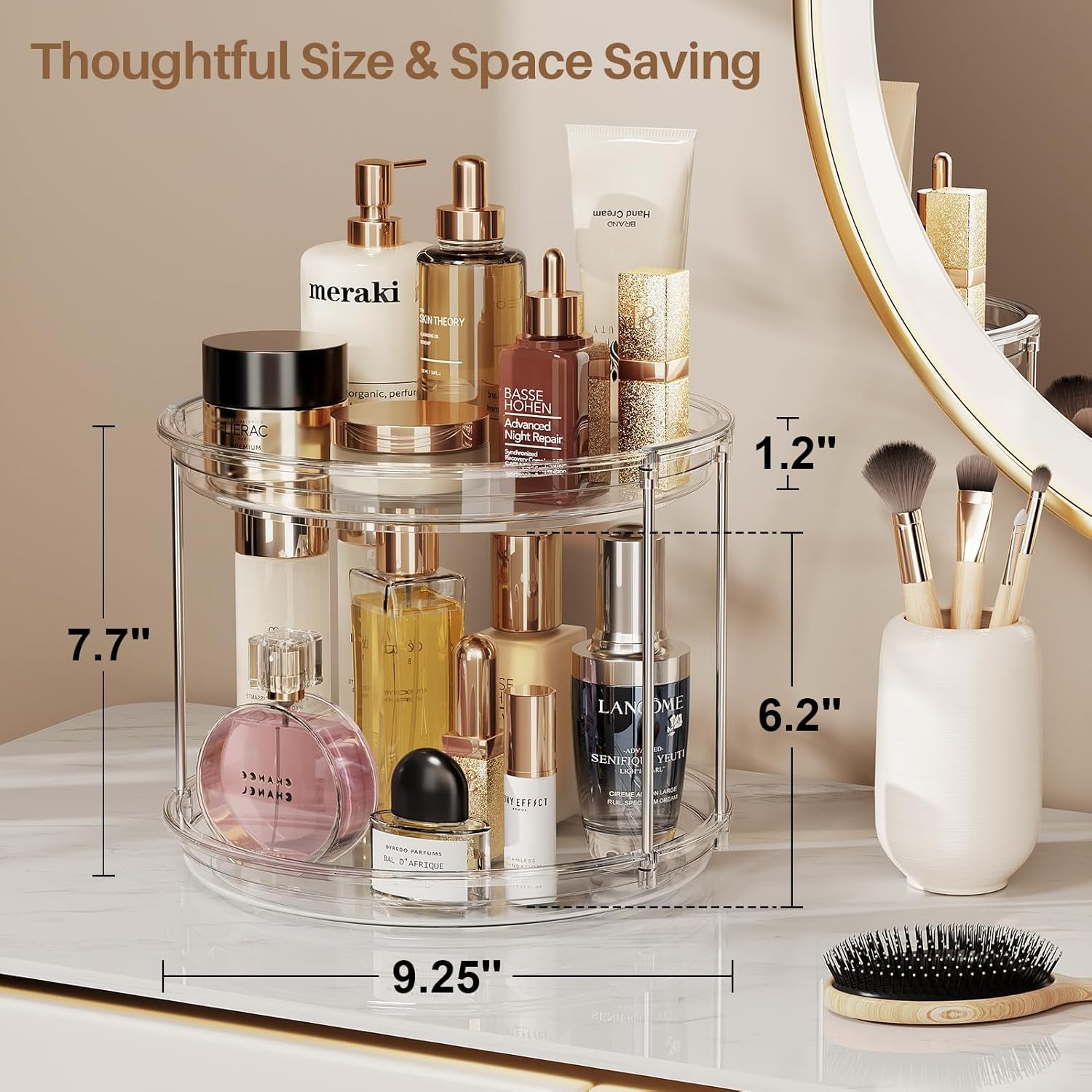 2 Tier Lazy Susan Turntable Organizer
